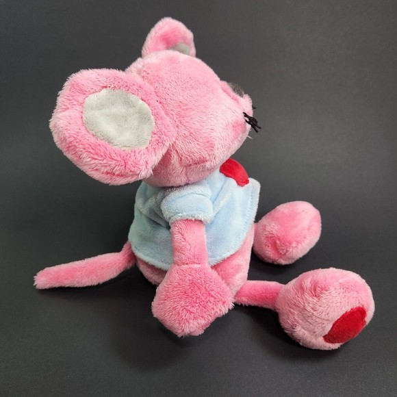 TY Classic Patter Mouse Plush Toy Pink 10 in. With Tags Soft Animal Beanie - Picture 3 of 9